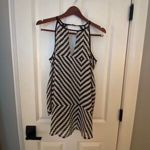 Blouse Cold Shoulder 3/4 Sleeve by Umgee Black and White Size Medium